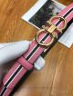 AAA Ferragamo Adjustable Belt For Women - Pink And Black Leather Gold Gancini Buckle (3)_th.jpg